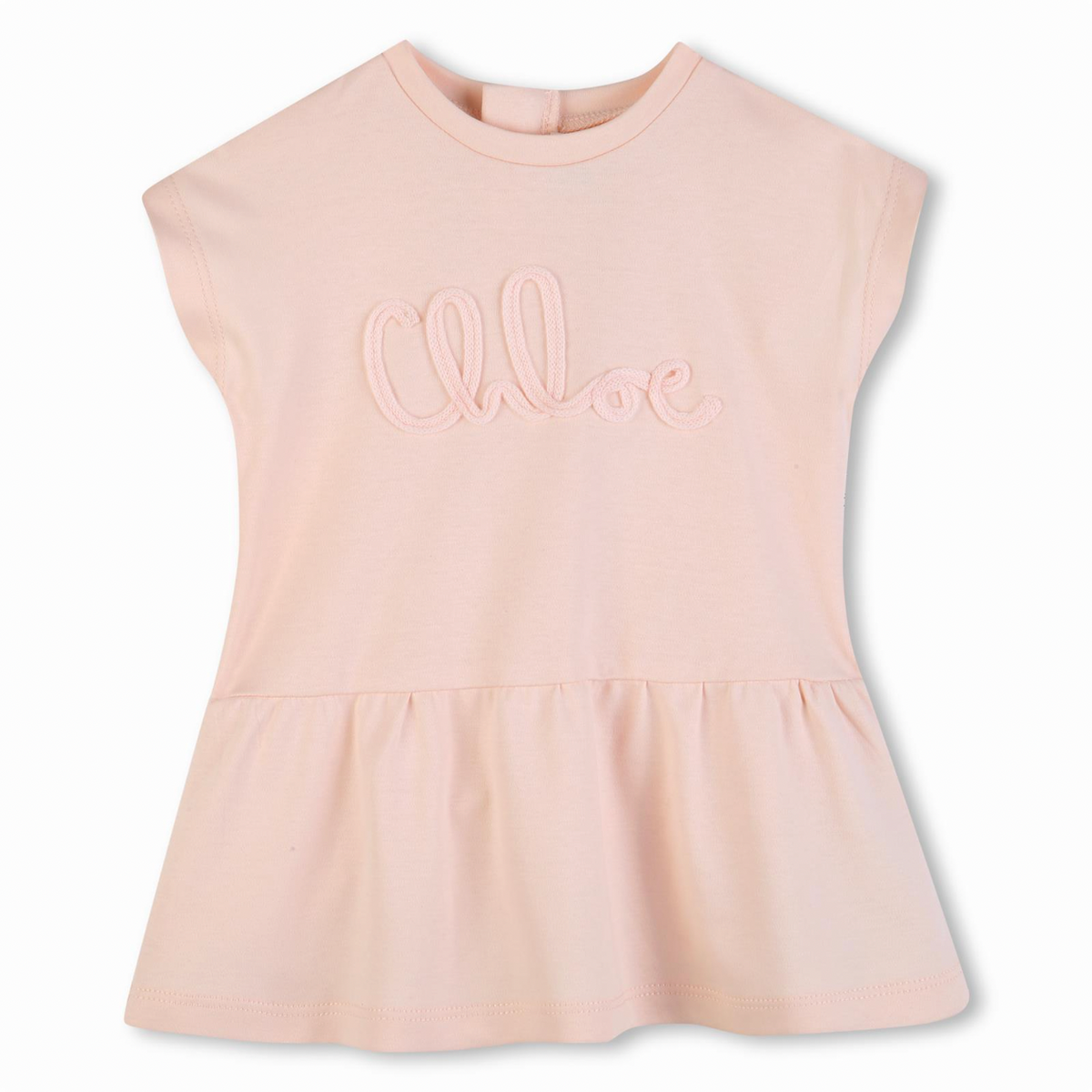 CHLOE Girls Petal Pink Short Sleeved Dress
