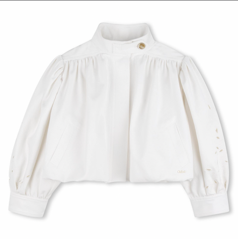 CHLOE Girls Offwhite Jacket