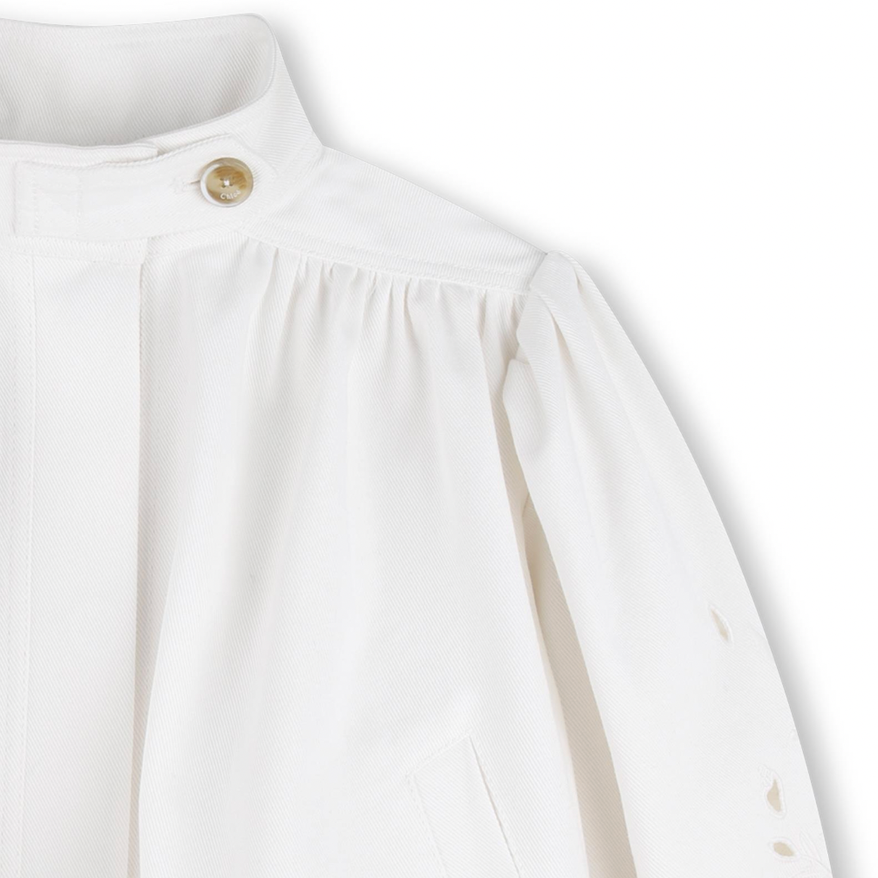 CHLOE Girls Offwhite Jacket