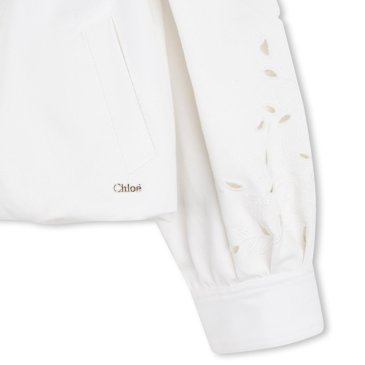 CHLOE Girls Offwhite Jacket