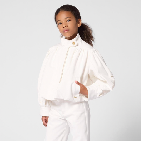 CHLOE Girls Offwhite Jacket