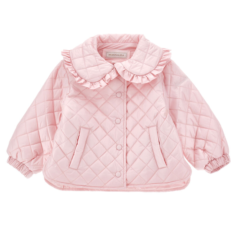 Monnalisa Girls Pink Frill Jacket