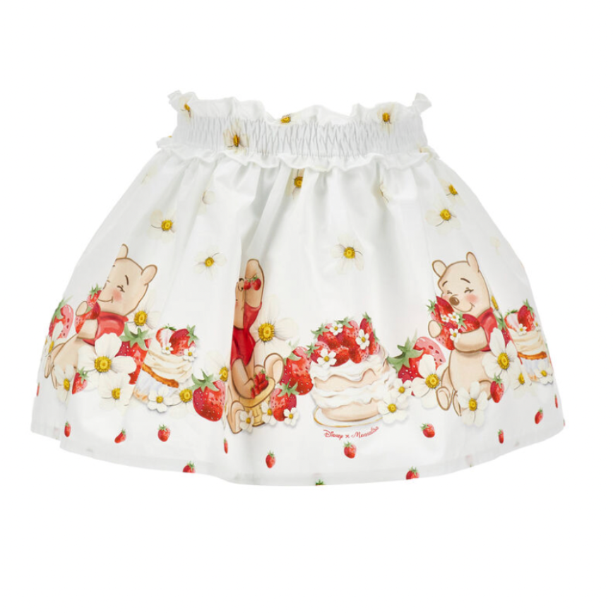 Monnalisa Girls White Winnie the Pooh Skirt