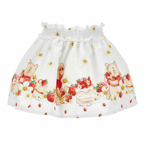 Monnalisa Girls White Winnie the Pooh Skirt
