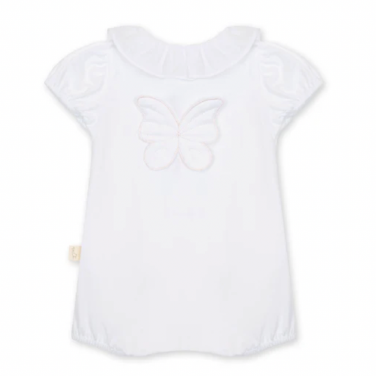 Baby Girls White Butterly Romper