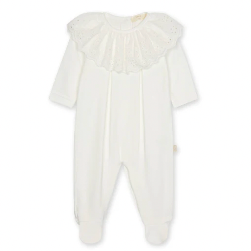Baby Gi Baby Girls White Broderie Anglaise Babygrow