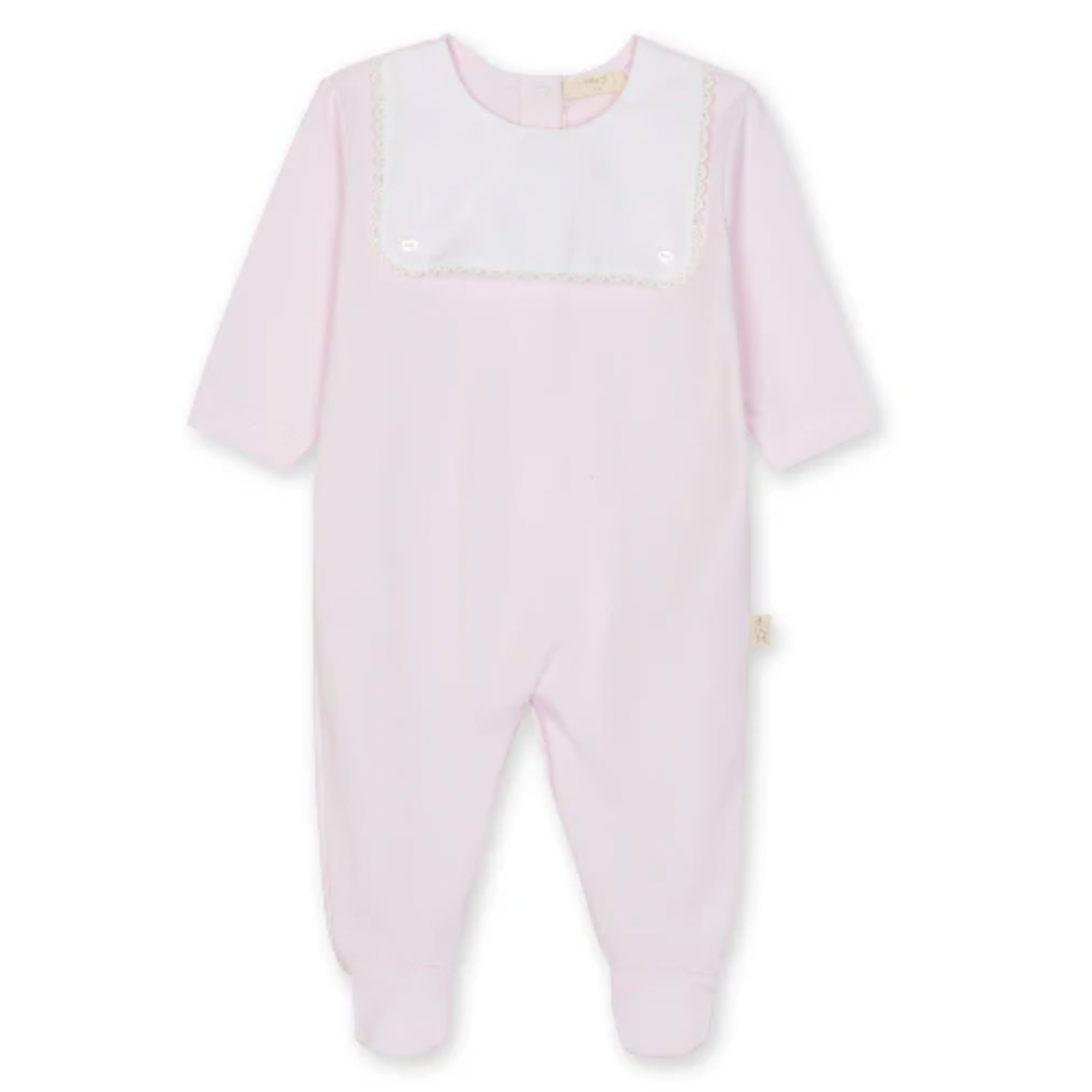 Baby Gi Girls Pink Scallop Babygrow