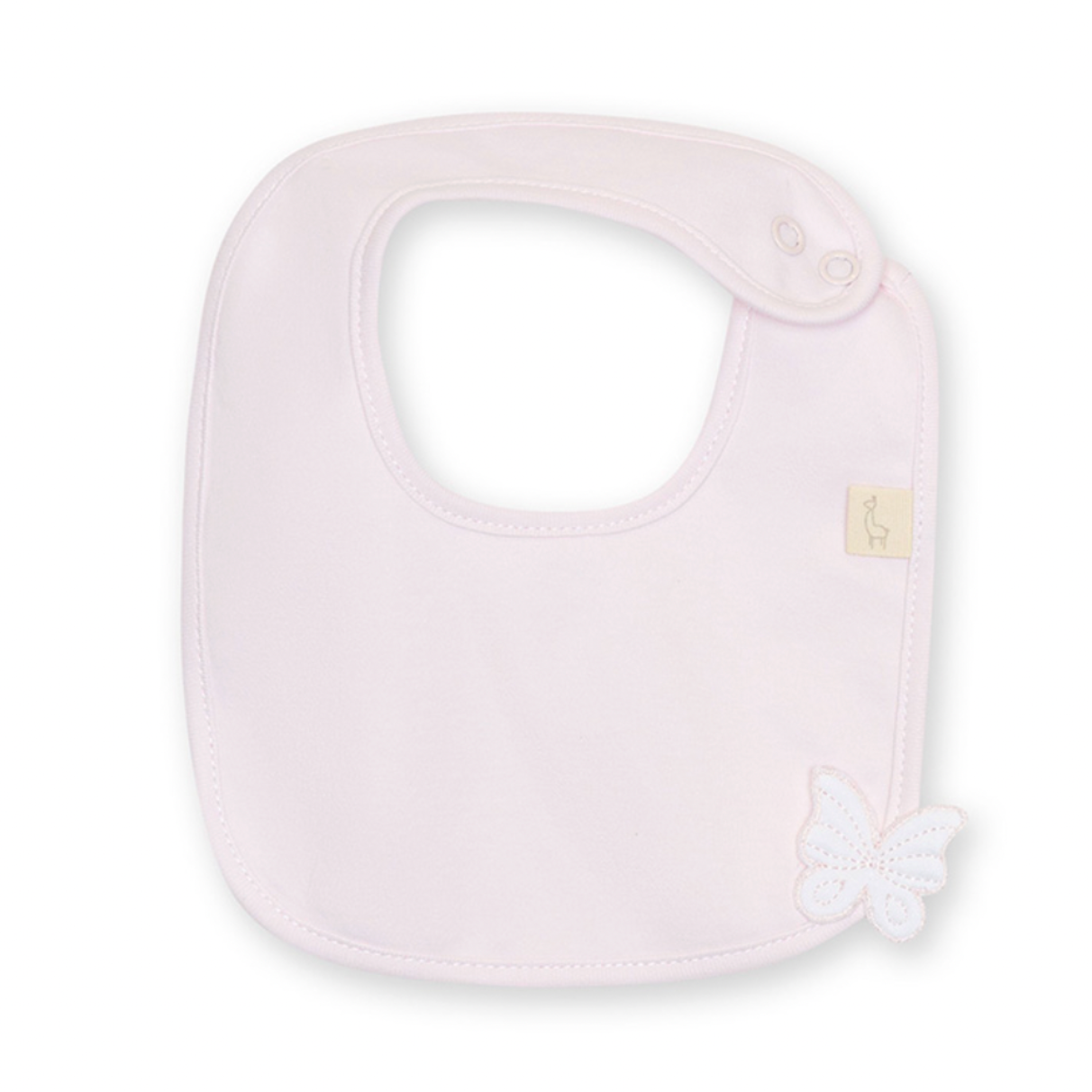 Baby Gi Girls Pink Butterfly Bib