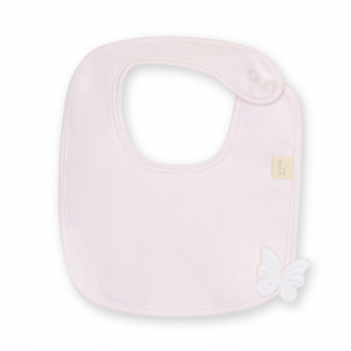 Baby Gi Girls Pink Butterfly Bib