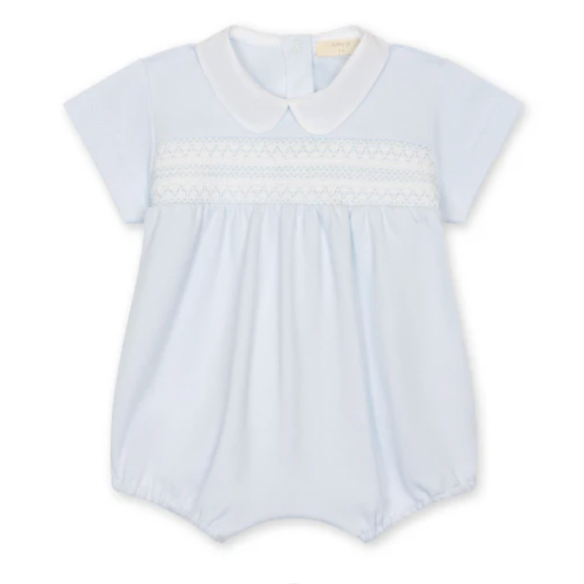 Baby Gi Baby Boys Blue Smocked Romper