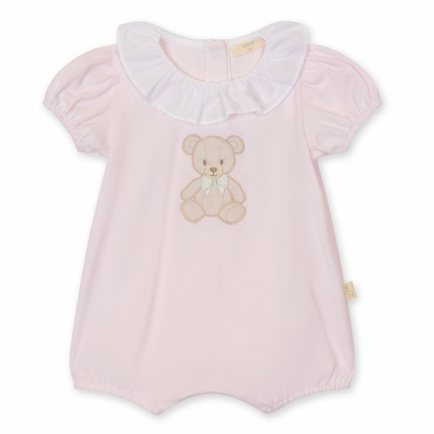 Baby Gi Baby Girls Pink Teddy Romper