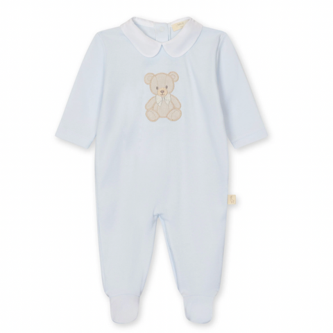 Baby Gi Baby Boys Blue Teddy Babygrow