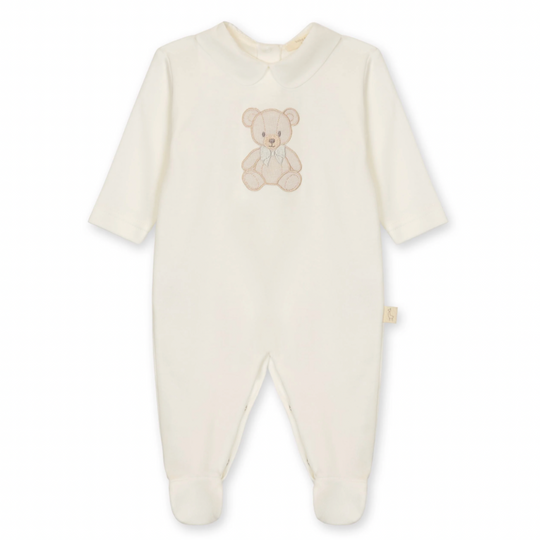 Baby Boys Cream Teddy Babygrow