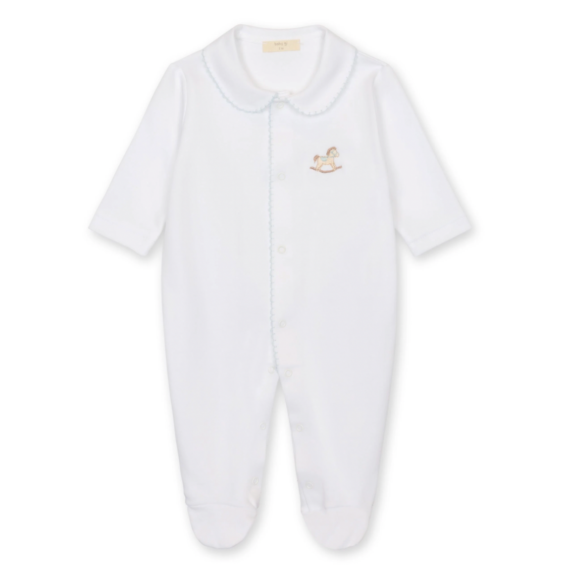 Baby Gi Baby Boys White Rocking Horse Babygrow