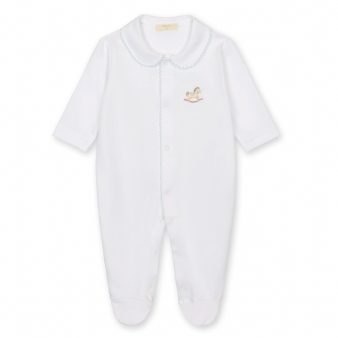 Baby Gi Baby Boys White Rocking Horse Babygrow