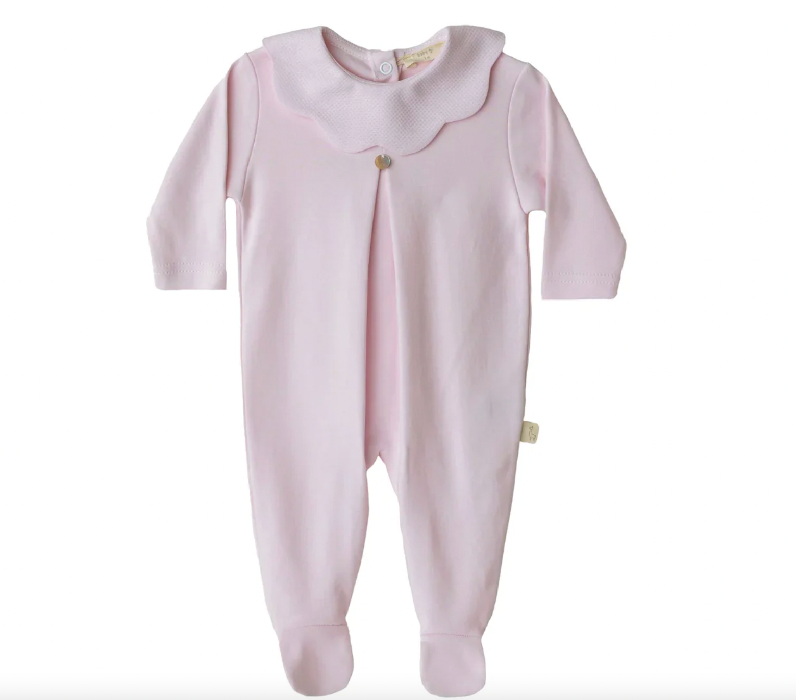 Baby Gi Girls Pink Scallop Babygrow