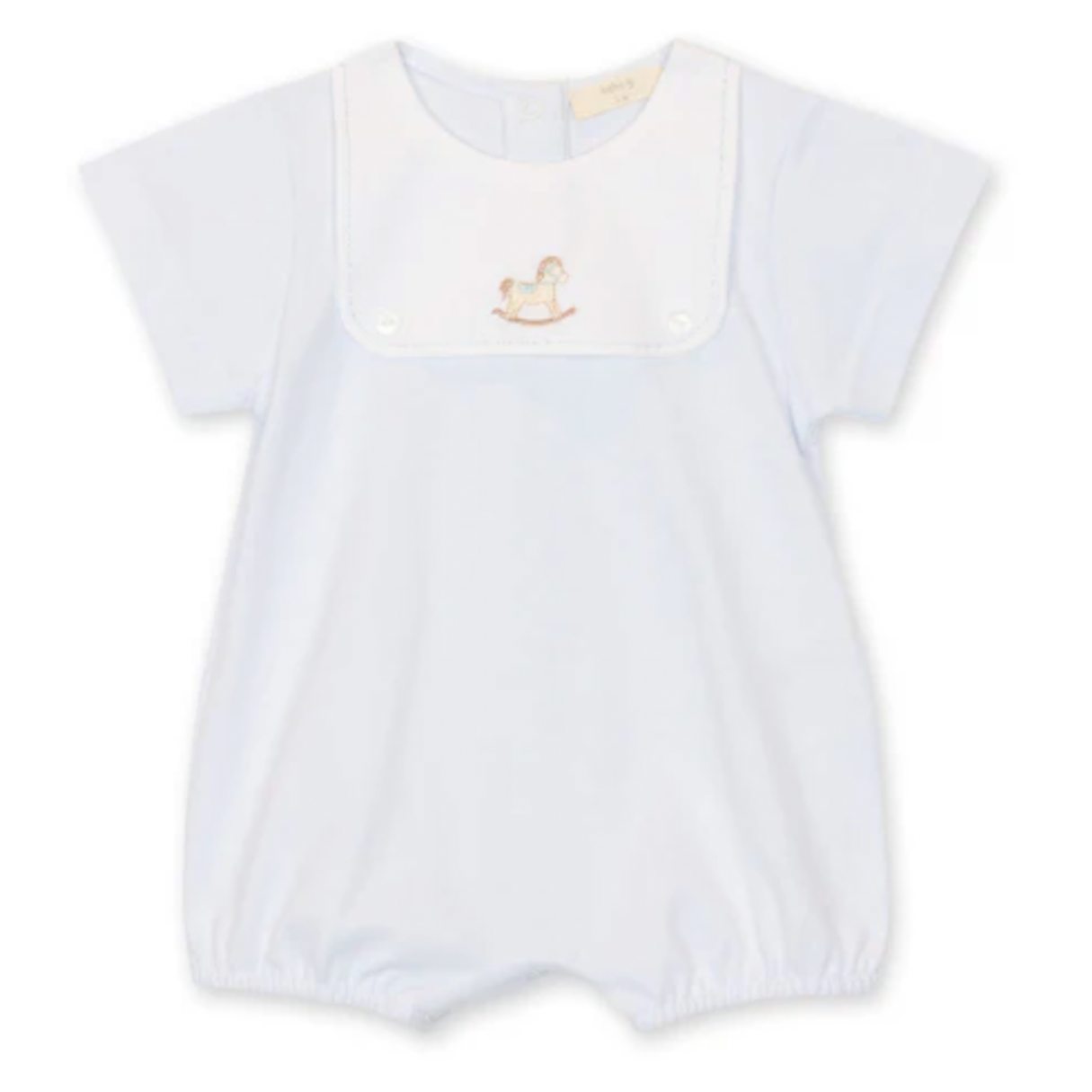 Baby Gi Baby Boys Blue Rocking Horse Romper