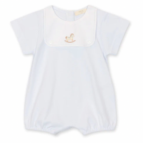 Baby Gi Baby Boys Blue Rocking Horse Romper