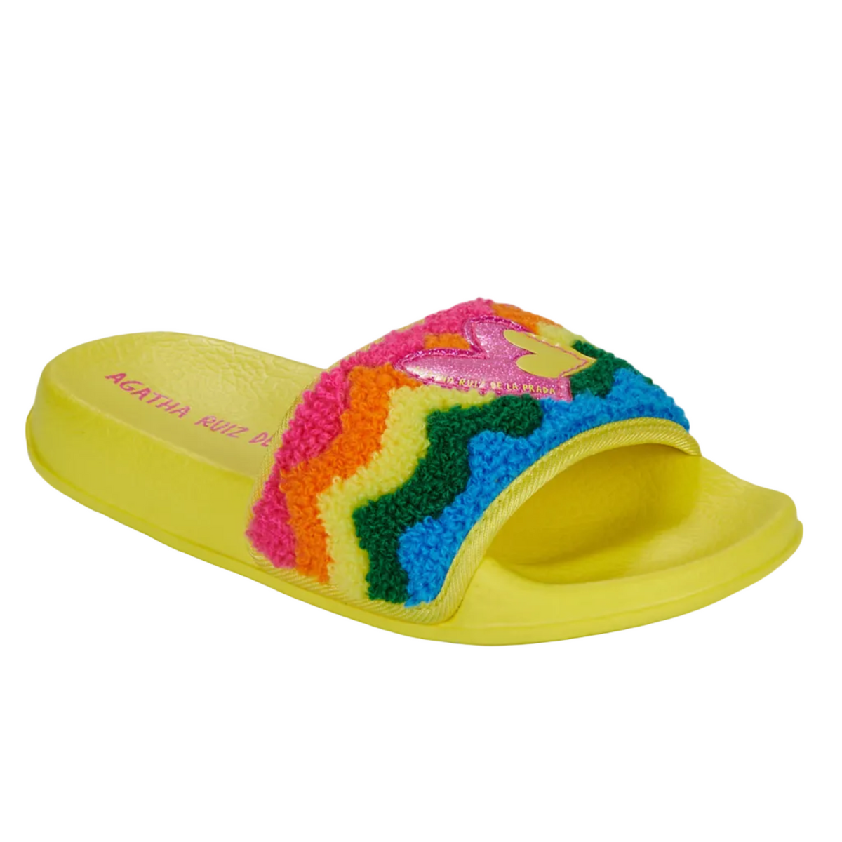 Agatha Ruiz De La Prada Girls Yellow Sliders