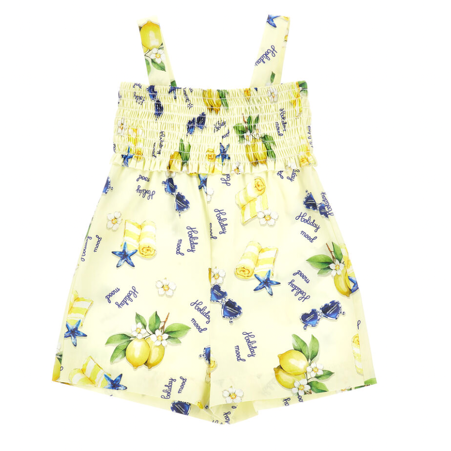 Monnalisa Girls Yellow Clear Overall