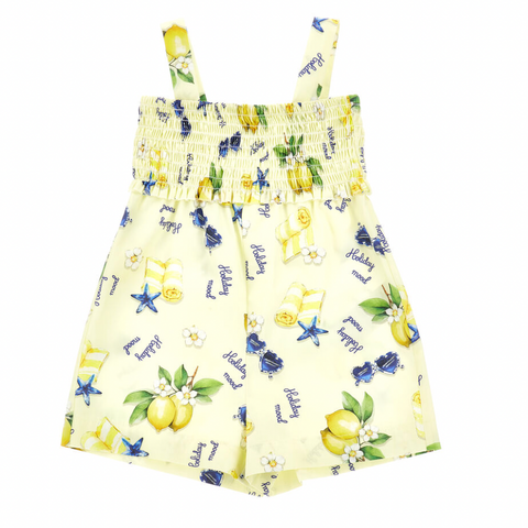 Monnalisa Girls Yellow Clear Overall