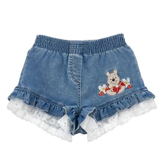 Girls Denim Frill Shorts