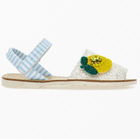 Monnalisa Girls White Lemon Sandals