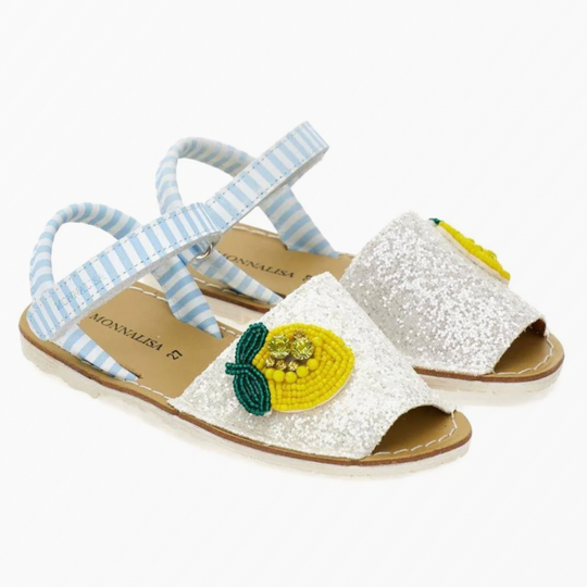 Girls White Lemon Sandals