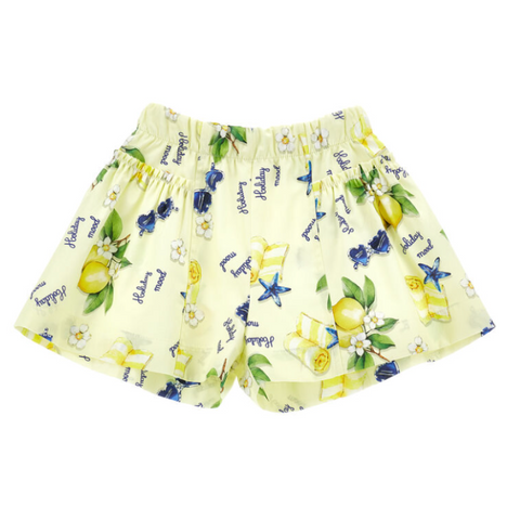 Monnalisa Girls Lemon Shorts