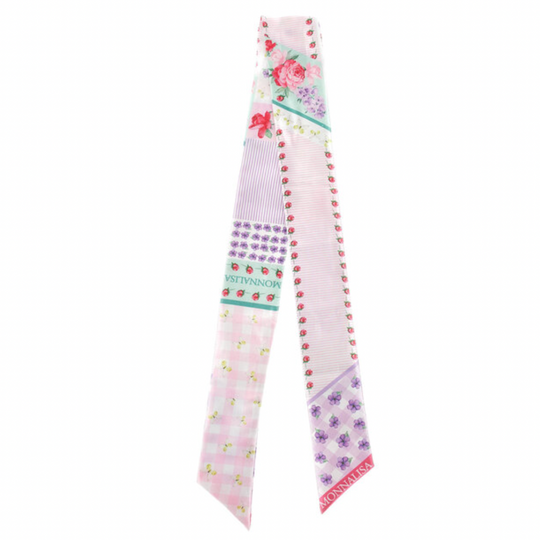 Girls Pink Floral Neck Scarf