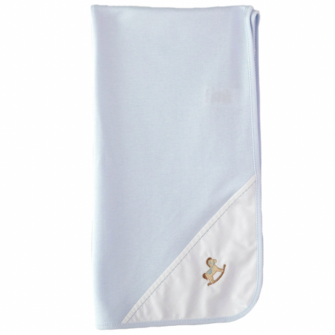 Baby Gi Baby Boys Blue Rocking Horse Blanket