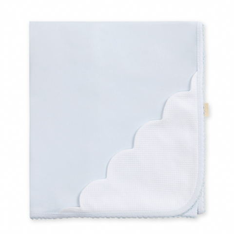 Baby Gi Boys Blue Scallop Blanket