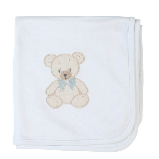 Boys Blue Teddy Blanket
