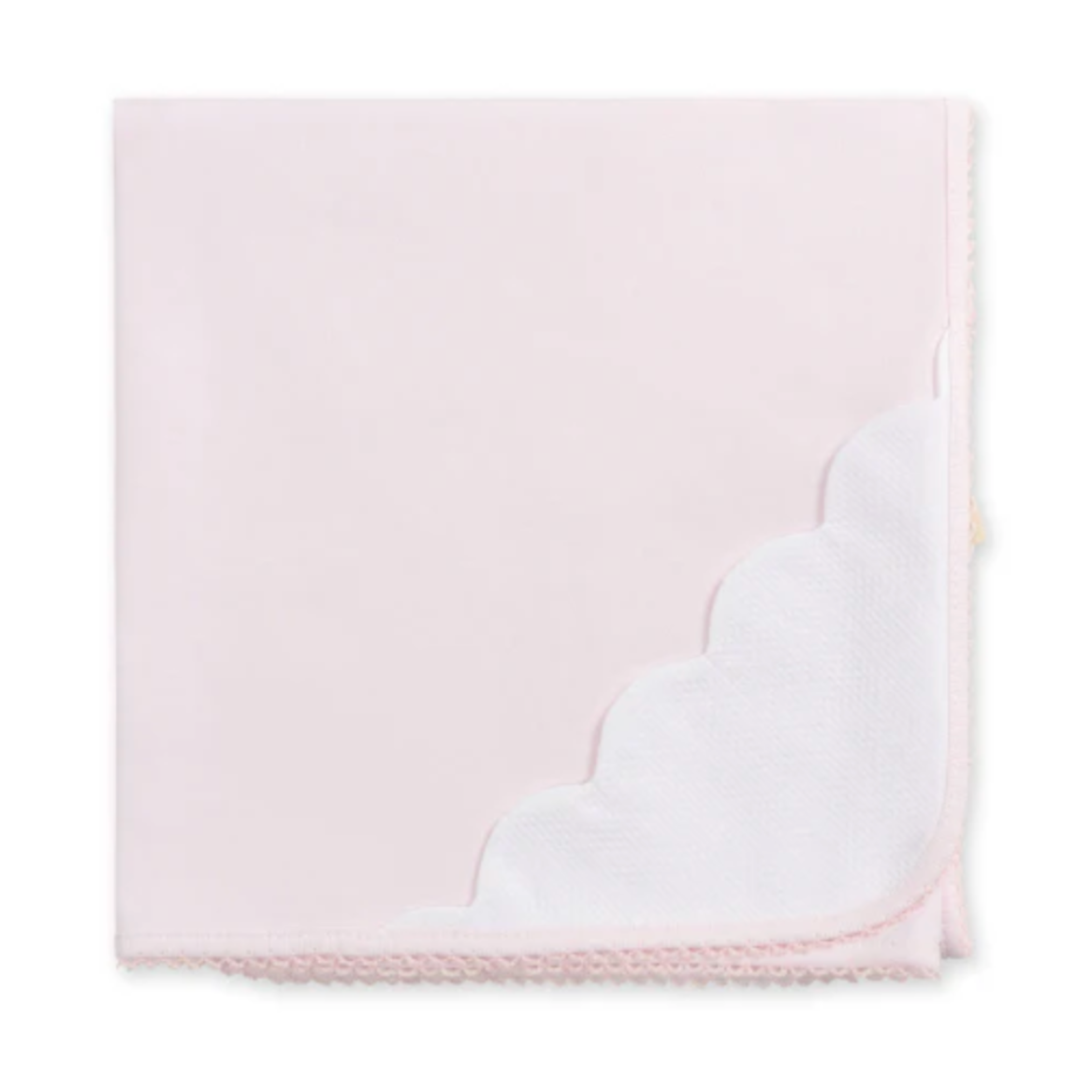 Baby Gi Baby Girls Pink Scallop Blanket
