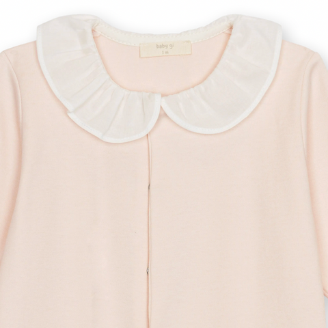 Baby Gi Baby Girls Peach Butterly Babygrow