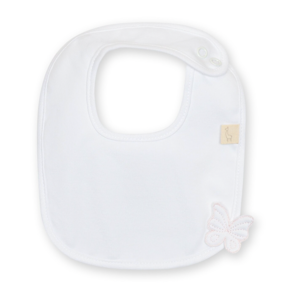 Baby Gi Baby Girls White Butterfly Bib