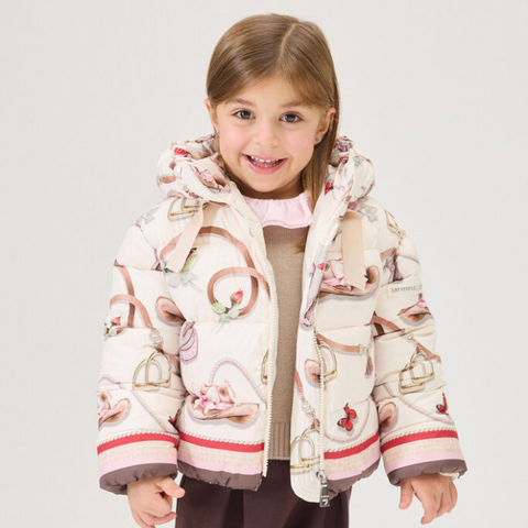 Girls Cream Down Coat