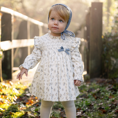 Baby Girls Blue Flower Dress