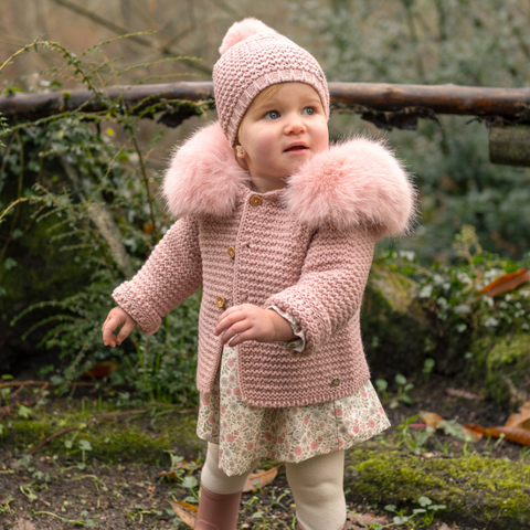 Baby Girls Pink Knitted Cardigan
