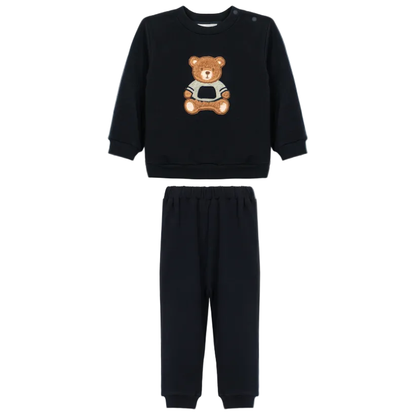 Boys Navy Teddy Tracksuit