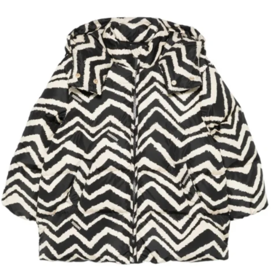 Missoni Girls Black And Beige Down Jacket