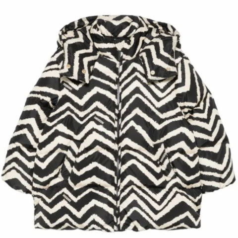 Missoni Girls Black And Beige Down Jacket