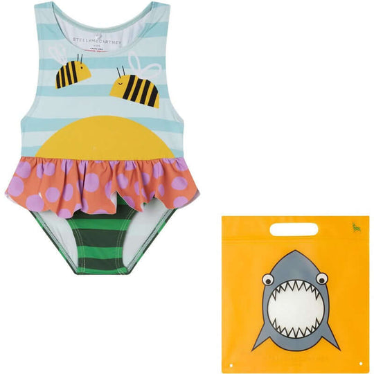 Baby Girls Bee Print Swimsuit