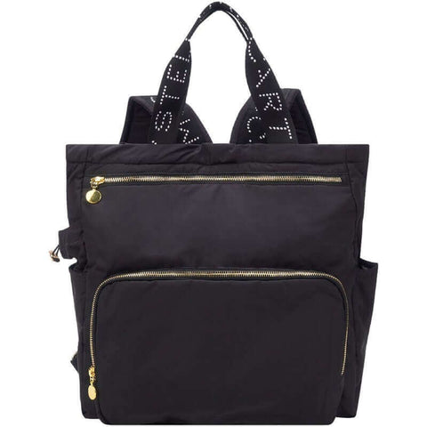 Stella McCartney Kids Black Logo Changing Backpack Bag