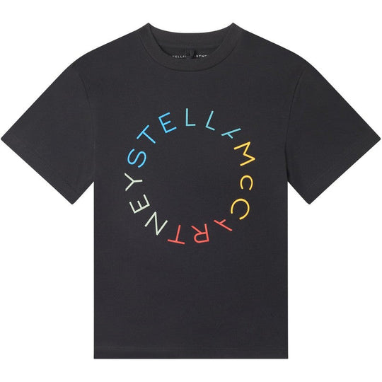 Boys Black Circle Logo T-Shirt