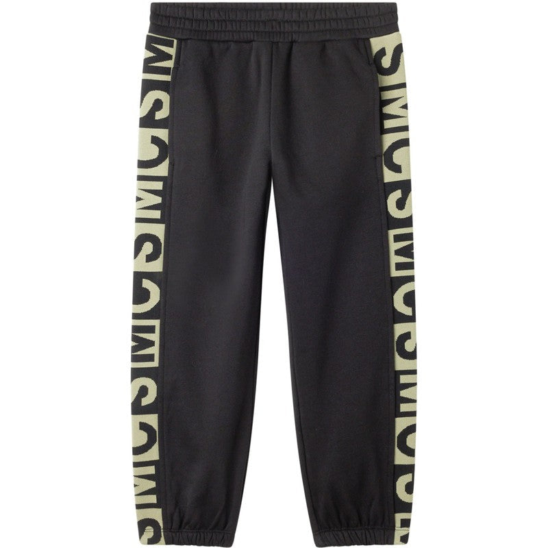 Stella McCartney Kids Boys Black SMC Logo Joggers