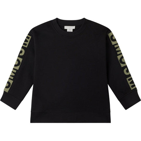 Stella McCartney Kids Boys Black SMC Logo Sweatshirt