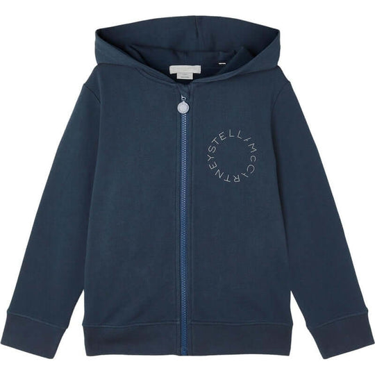 Boys Blue Jersey Logo Hoodie