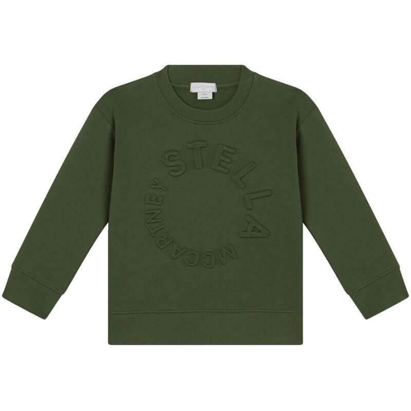Stella McCartney Kids Boys Khaki Embossed Logo Sweatshirt