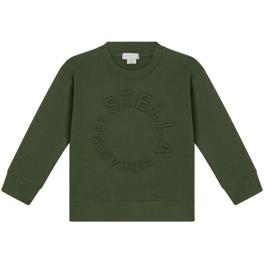 Boys Khaki Embossed Logo Sweatshirt